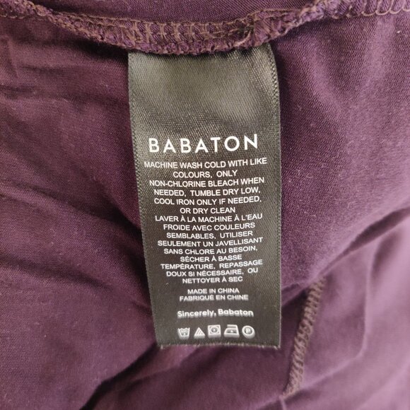 Aritzia Babaton Women's Violet Lightweight Slim Fit Long Sleeve Turtleneck | S - Picture 3 of 8